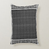 パレスティナ・クフィヤ |ブラック・ケフィエ・タペストリー アクセントクッション (正面(垂直))