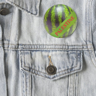 パレスティナ・スイカ・グリーン・レッド・ガザ 缶バッジ