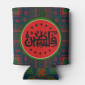パレスティナ・スイカ・パレスチナのアラビア語「فلسطين」 缶クーラー (裏面)