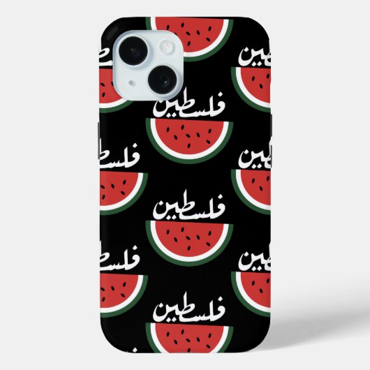 パレスティナ・スイカ・パレスチナのアラビア語「فلسطين」 Case-Mate iPhoneケース (裏面)