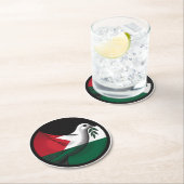 パレスティナ・ドーブ・オブ・ピース ラウンドペーパーコースター (インサイチュ)