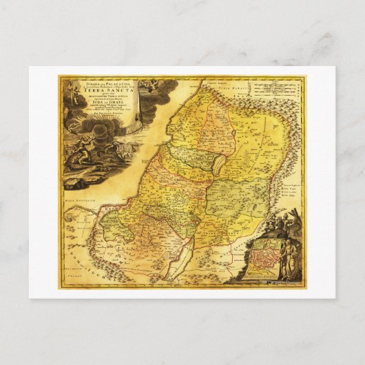 パレスティンパノラママップパレスチナ2 ポストカード (正面)