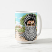 パレスティンフリーダムファイターポートレート コーヒーマグカップ (正面右)