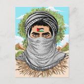 パレスティンフリーダムファイターポートレート ポストカード (正面)