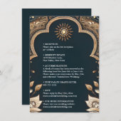 パレスヒンディヘナメンディインディアンスタイル結婚ズ エンクロージャーカード (正面/裏面)