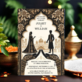 パレスヒンディヘナメンディインディアンスタイル結婚ズ 招待状