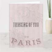 パレスピンクローズのヴィンテージ ファッション パリ カード (正面)