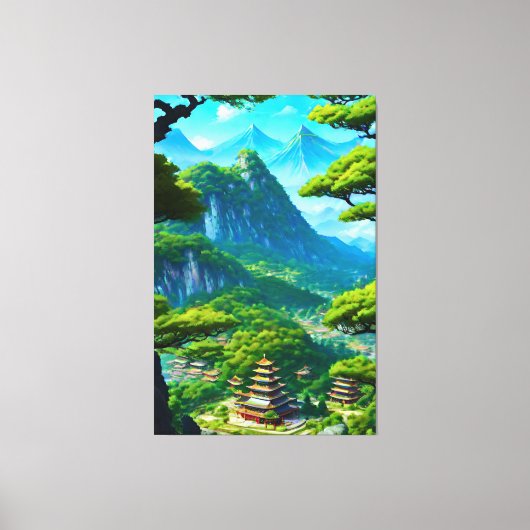 パレス中国のバレー キャンバスプリント (正面)