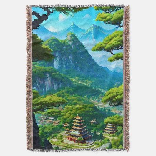 パレス中国のバレー スローブランケット (正面縦)