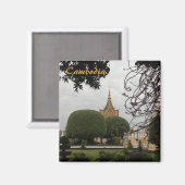 パレス王室のガーデンズ、プノンペン、カンボジアマグネット マグネット (正面/裏面)