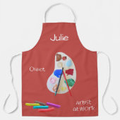 パレットと共に作業するアーティス絵を描ト エプロン (正面)