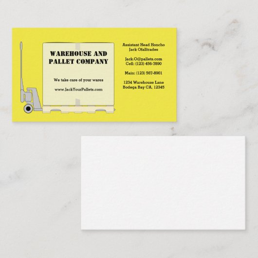 パレットジャック 名刺 (正面/裏面)