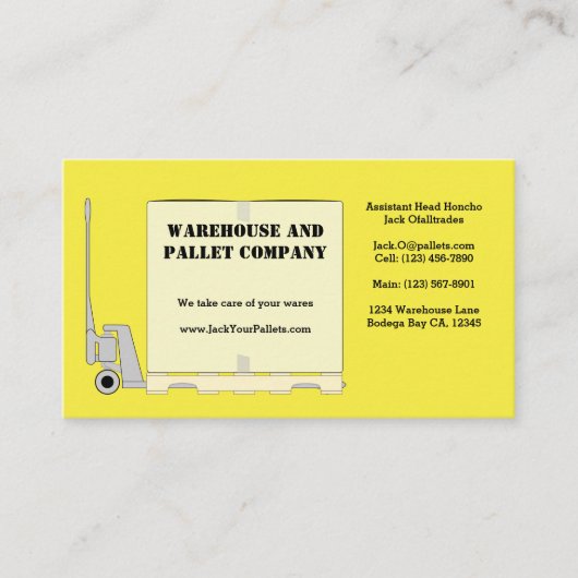 パレットジャック 名刺 (正面)