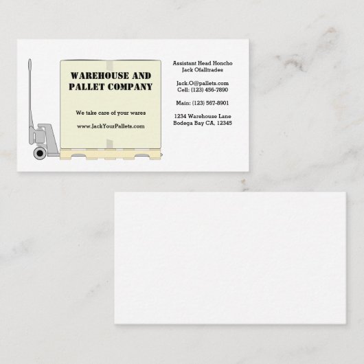 パレットジャック 名刺 (正面/裏面)