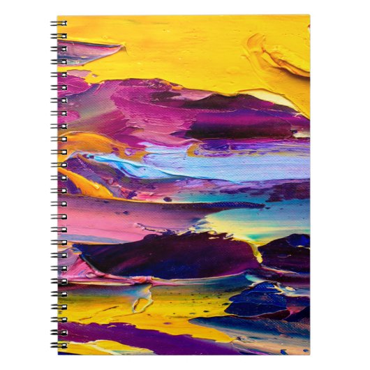 パレットナイフの油絵のクローズアップ。絶対 ノートブック (正面)