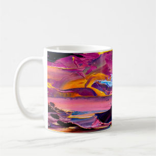 パレットナイフ油絵の見えるところを見る。絶対 コーヒーマグカップ