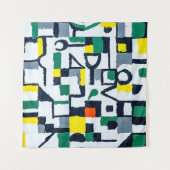 パレットナ絵画イフ；抽象芸術・グ絵画リッド：  タペストリー (正面(横))
