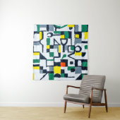 パレットナ絵画イフ；抽象芸術・グ絵画リッド：  タペストリー (インサイチュ(横))