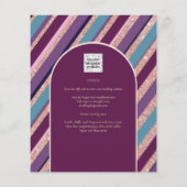 パレットプラムパープルターコイズバラ結婚金ゴールド (裏面)