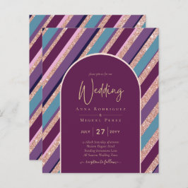 パレットプラムパープルターコイズバラ結婚金ゴールド