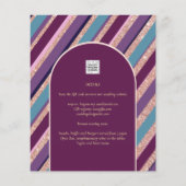 パレットプラムパープルターコイズバラ結婚金ゴールド (裏面)