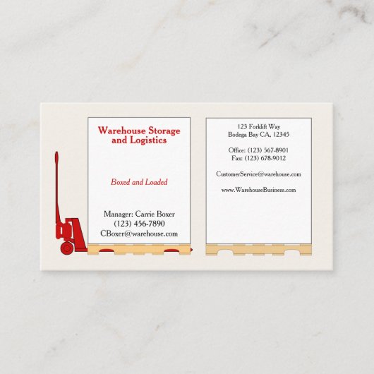 パレットボックス標準、3.5インチx 2.0インチ名刺 名刺 (正面)