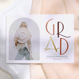 パレット Boho Arch & はっきりした Grad写真卒業 招待状