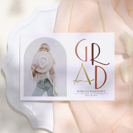 パレット Boho Arch & はっきりした Grad写真卒業 招待状