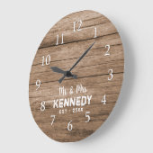 パレッ素朴トの木のミセス結婚ズ ラージ壁時計 (傾斜)