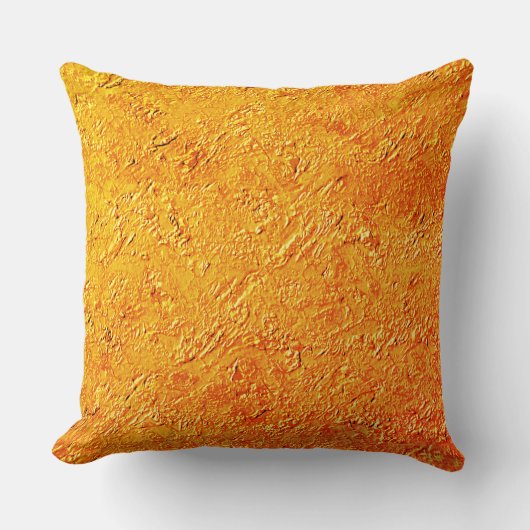 パレデ・ディティトゥーサcom textura amarela e laranja クッション (正面)