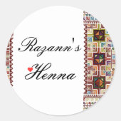 パレパーソナライズされたカラフルステナ ラウンドシール (正面)