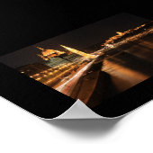 パレメント、マーギット・ブリッジからのブダペストの夜 ポスター (角)