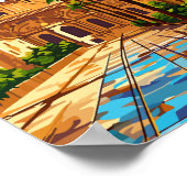 パレルモイタリアヴィンテージ旅行イラストレーション ポスター (角)