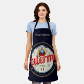 パレルモキャピタルオブシチリーイタリアヴィンテージ土産 エプロン (着用した状態)