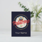 パレルモキャピタルオブシチリーイタリアヴィンテージ土産 シーズンポストカード (スタンド正面)
