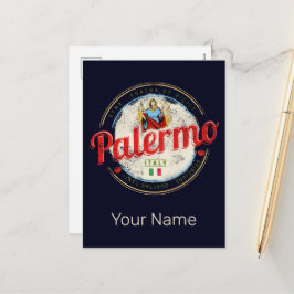パレルモキャピタルオブシチリーイタリアヴィンテージ土産 シーズンポストカード
