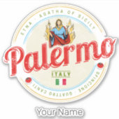 パレルモキャピタルオブシチリーイタリアヴィンテージ土産 シール (正面)