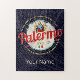 パレルモキャピタルオブシチリーイタリアヴィンテージ土産 ジグソーパズル