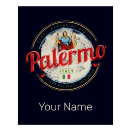 パレルモキャピタルオブシチリーイタリアヴィンテージ土産 ポスター