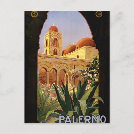 パレルモシシリーイタリアンな旅行ポスター1920年のENIT ポストカード (正面)