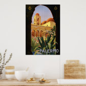 パレルモシチリイタリアンー旅行ポスター1920 ENIT ポスター (キッチン)