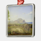 パレルモ1828年上の眺め メタルオーナメント (左)