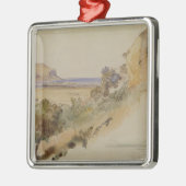 パレルモ1847年の近くの眺め(w/c pのペン及びインク メタルオーナメント (左)