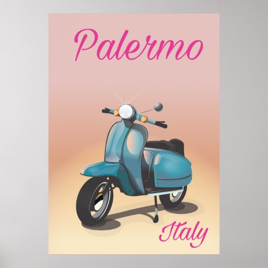 パレルモ イタリア スクーター ポスター (正面)
