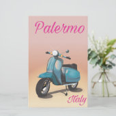 パレルモ イタリア スクーター ポスター 便箋 (スタンド正面)