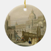 パレルモ、ジョンが刻むシシリーのカテドラル セラミックオーナメント (裏面)