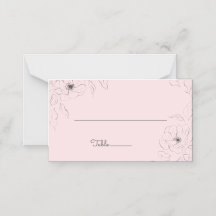 パレローズの背景にアネモネの折り畳まれた名札