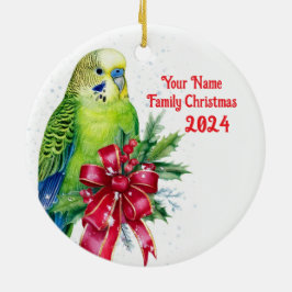 パレーケットとクリスマスボウ セラミックオーナメント