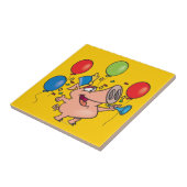 パレードお祝いパーティー豚マンガ タイル (側面)