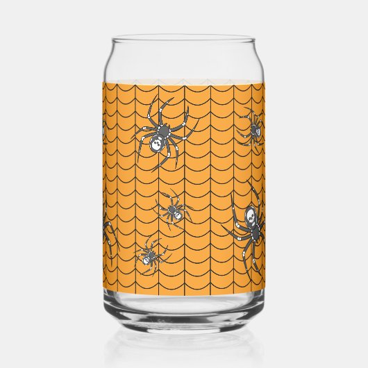パレードするクモ ガラス缶 (正面)